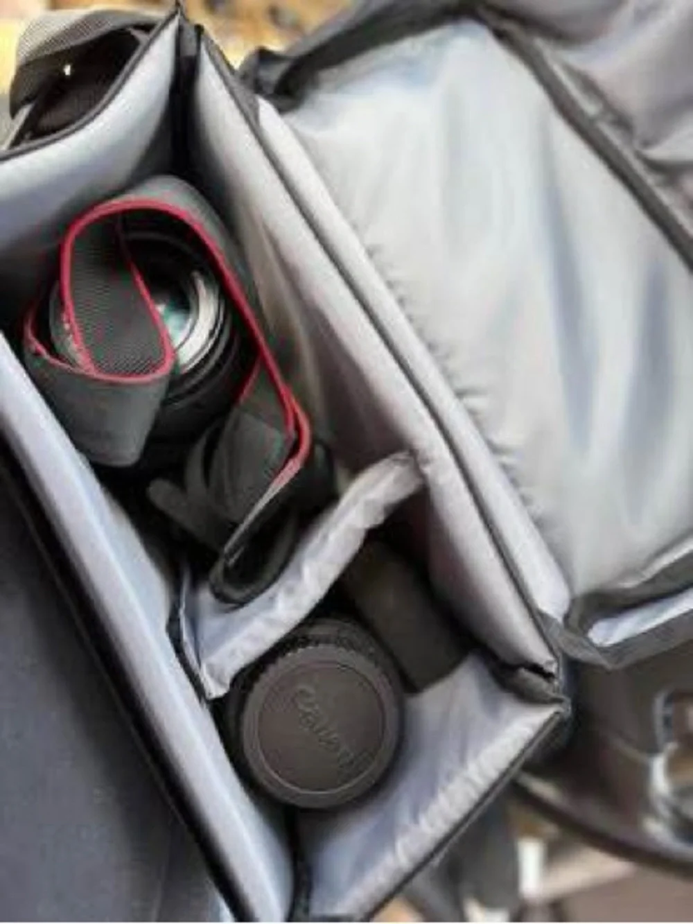 Canon Black Camera Bag with Red Trim